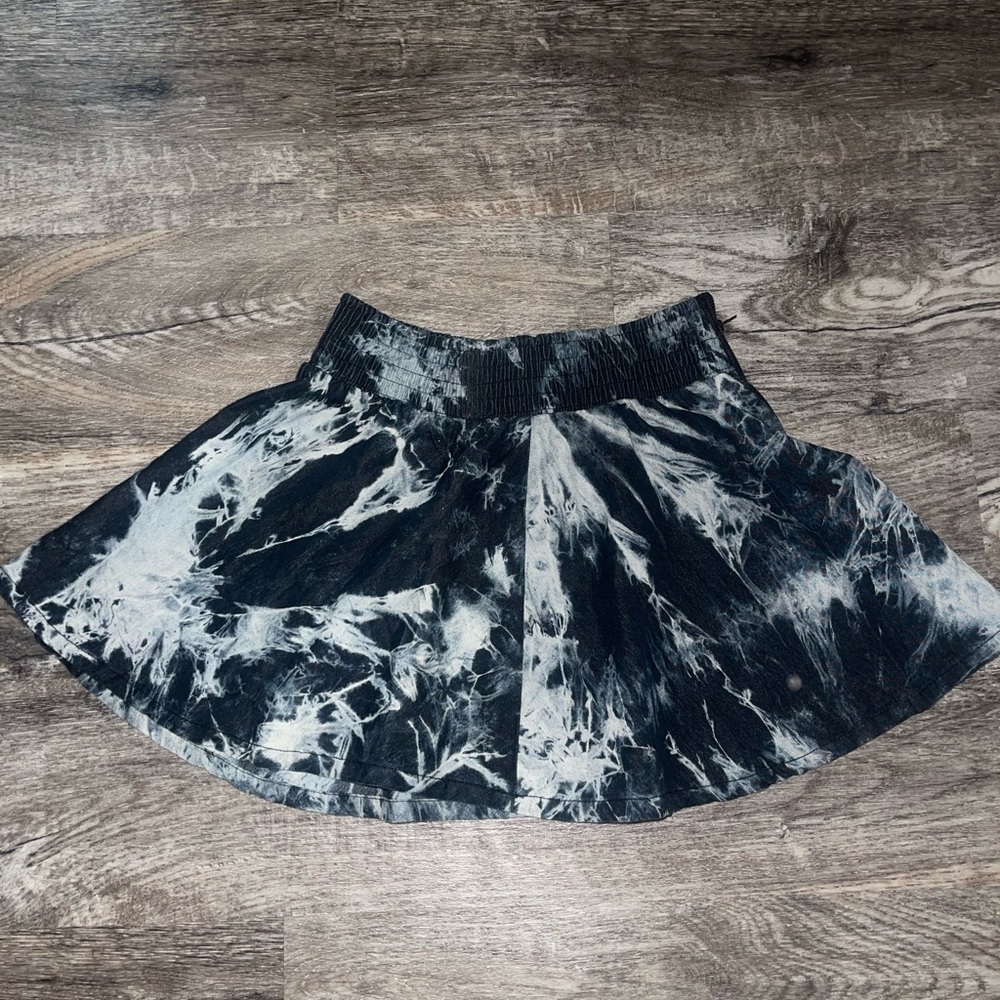 Denim Mini Flare Skirt